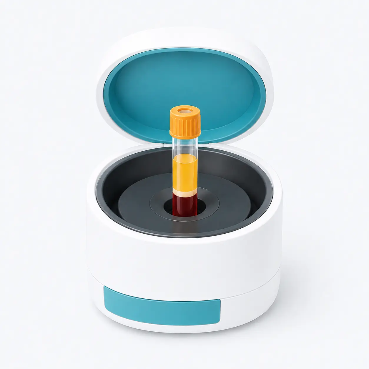 Tube de sang dans une centrifugeuse