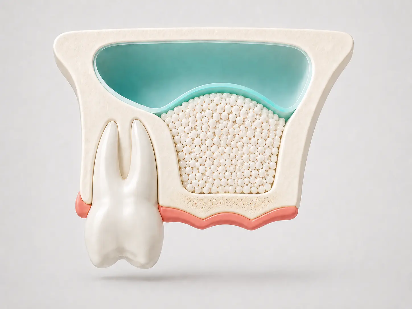 Comblement du sinus avec un biomatériau
